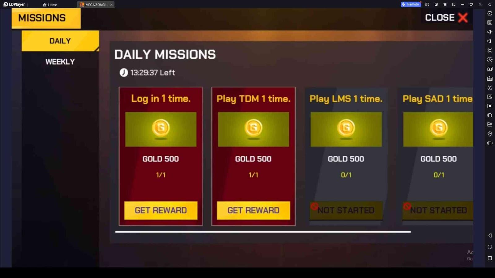 Complete Missions in Mega Zombie M