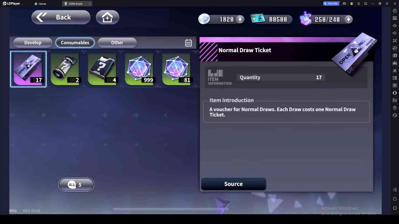 Normal Draw Tickets