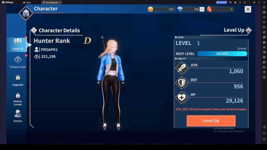 Level Up Your Characters