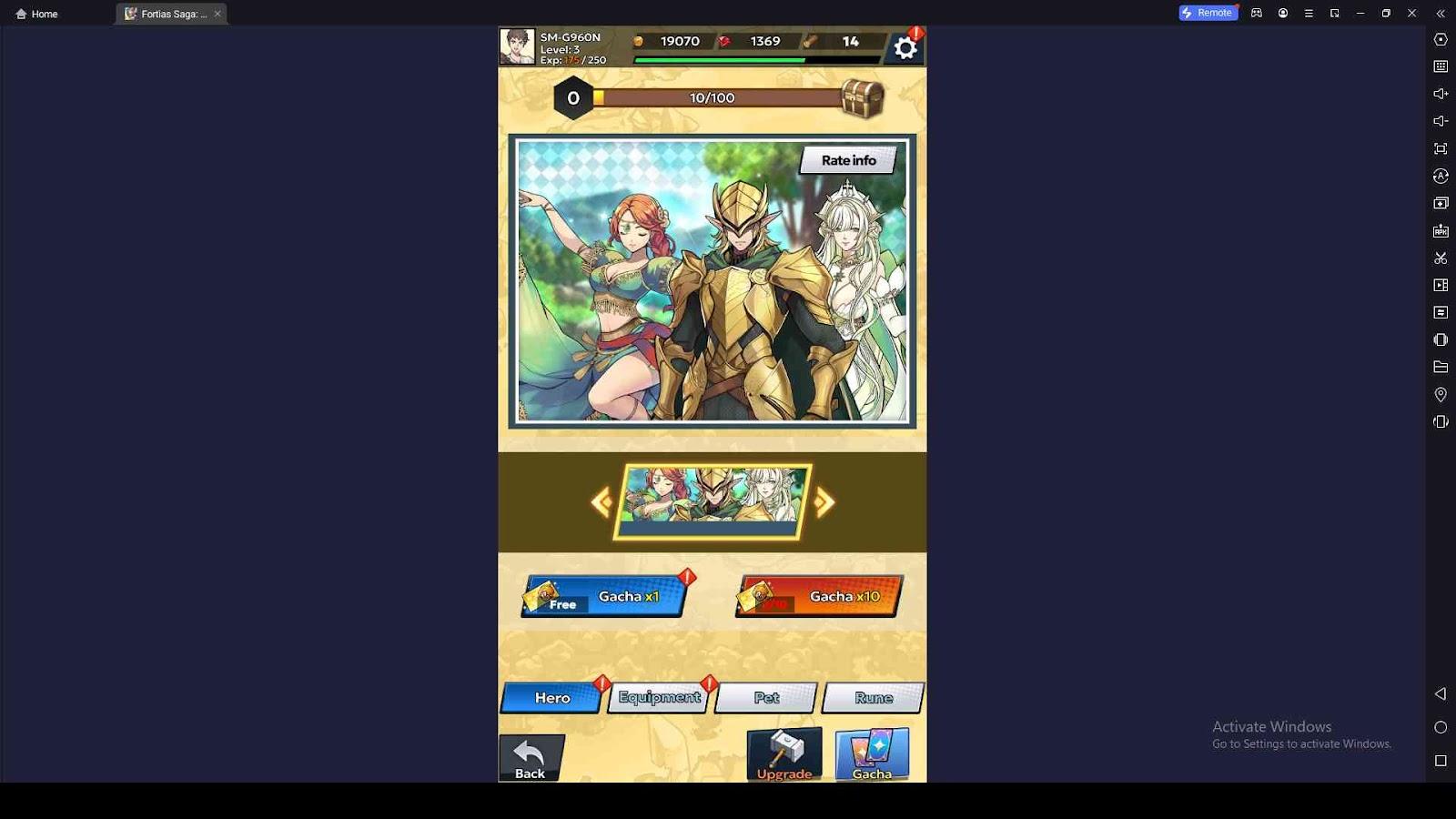 There is a Gacha System in Fortias Saga: Action Adventure