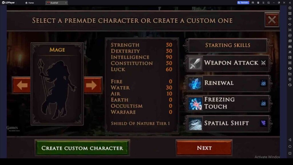Start Choosing the Best Character