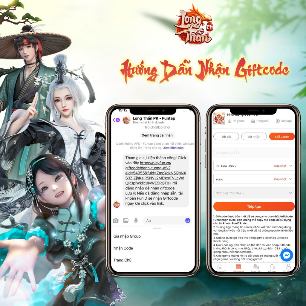 Long Thần PK - Funtap: tổng hợp giftcode mới nhất và hướng dẫn cách nhập