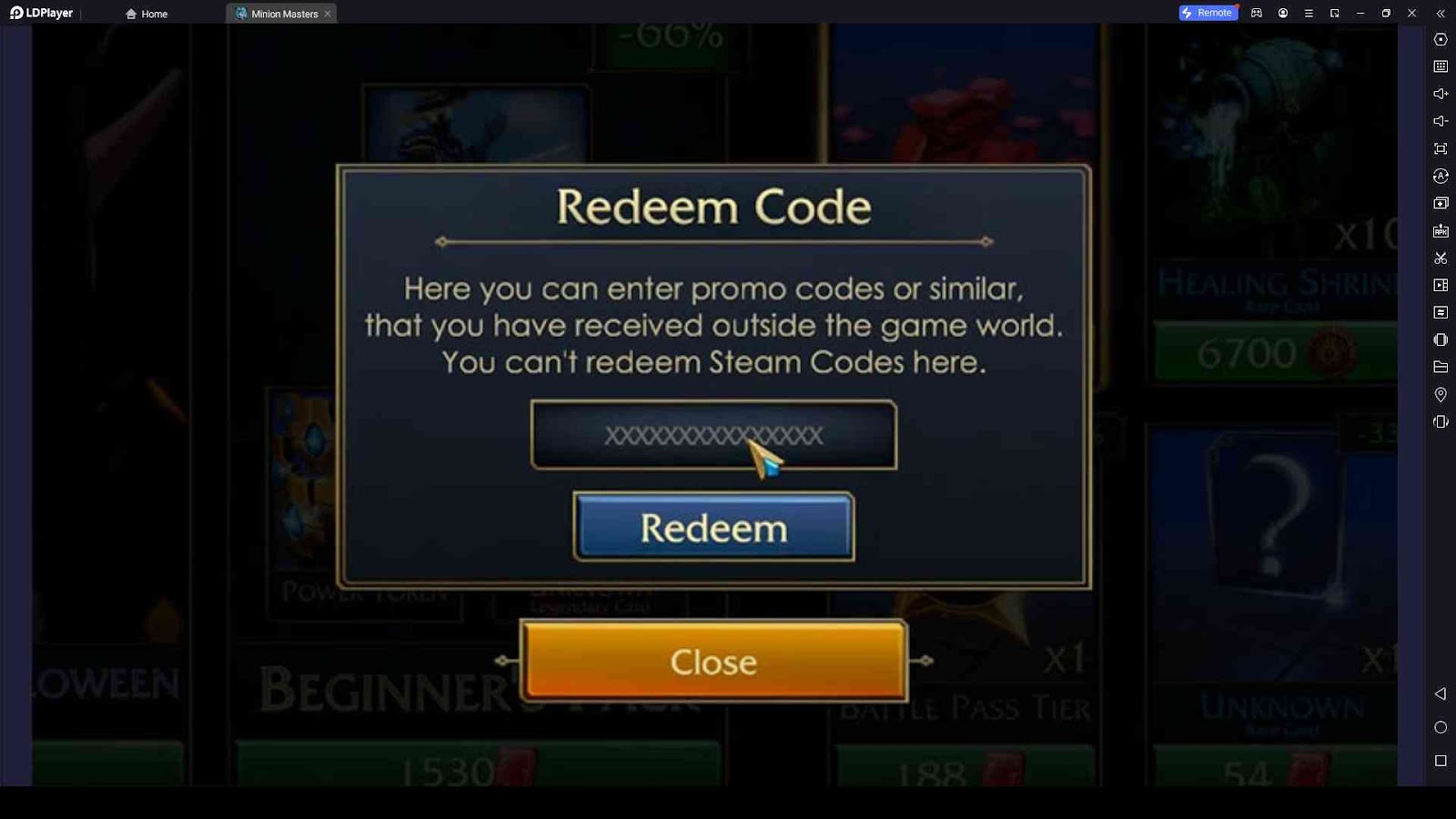 Redeeming Process for the Codes