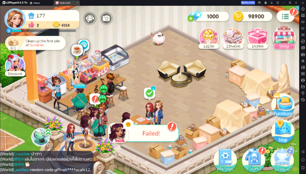 Hello Café: Hướng Dẫn Tân Thủ Cách Chơi Chuẩn Giai Đoạn Đầu Game