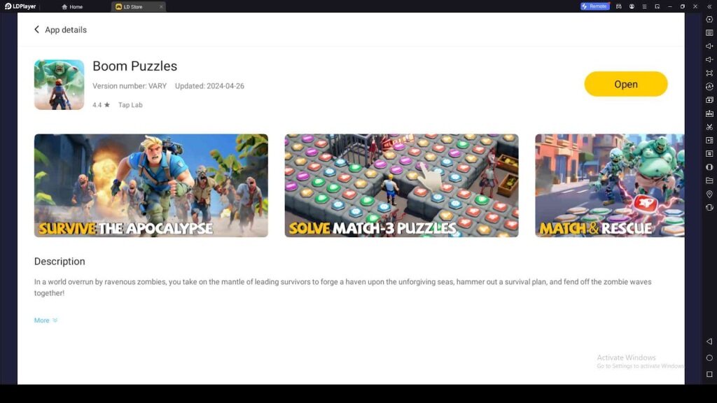 Playing Boom Puzzles on PC with LDPlayer
