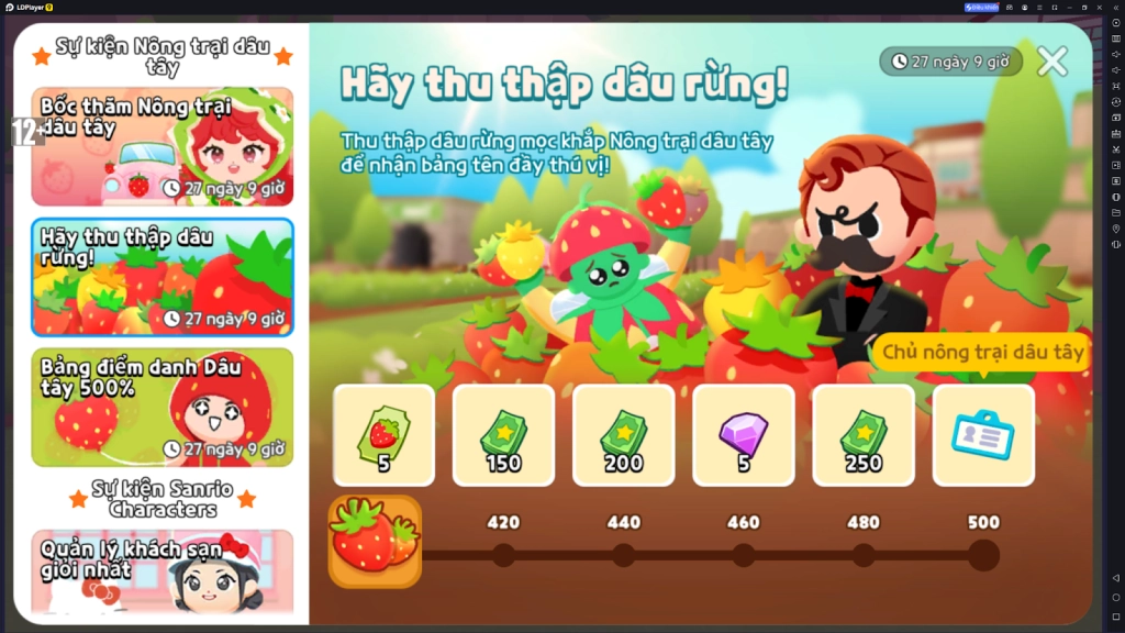 Play Together - VNG: Hướng dẫn sự kiện và thu thập vé bốc thăm dâu tây
