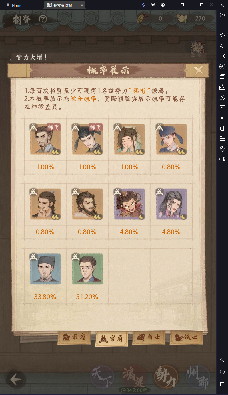 【攻略】《長安養城記》僚屬陣容搭配詳解