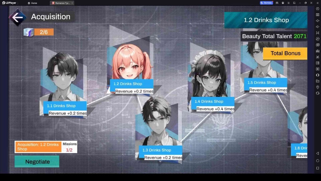 Acquisition in Romance Tycoon