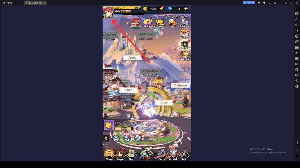 Redeeming Process for the Codes in Legend Of Allstar