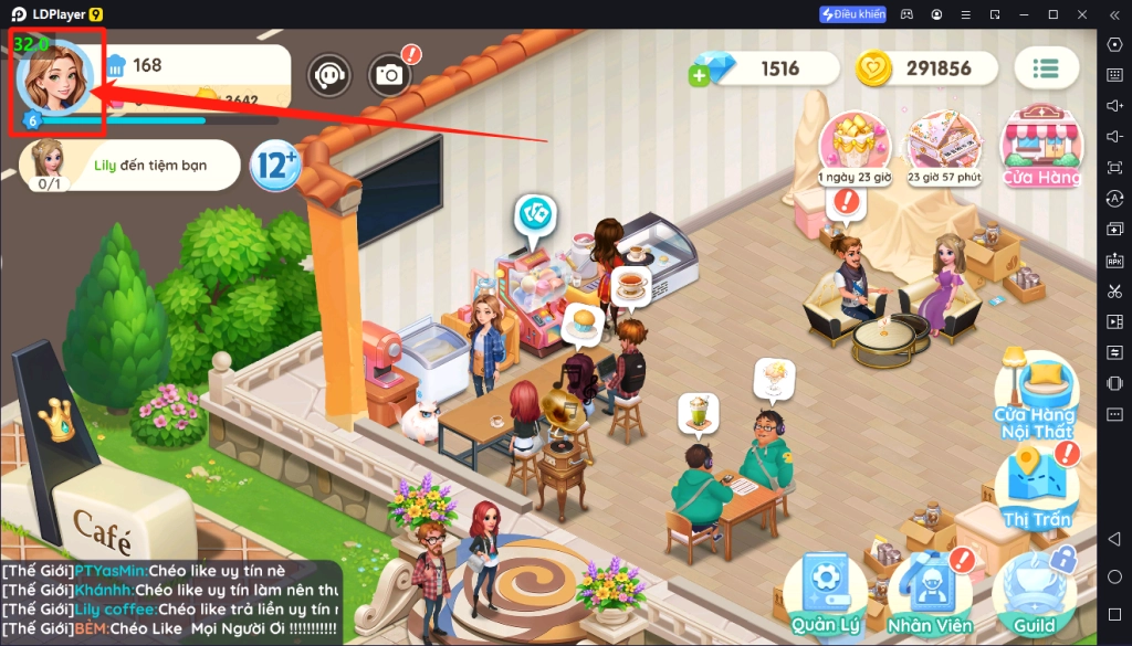 Mẹo chơi mượt Hello Café với 120FPS trên bản PC