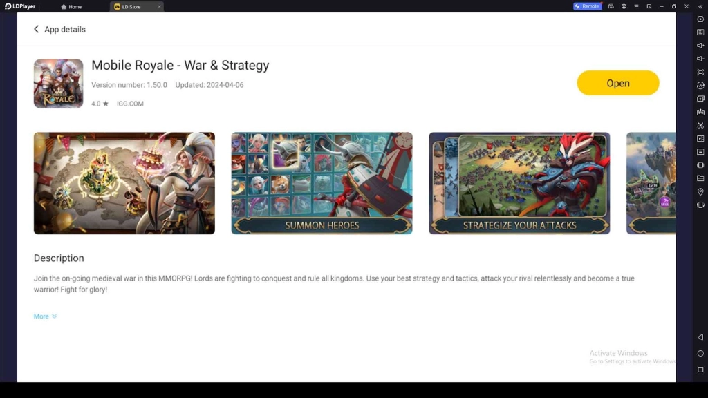 Playing Mobile Royale - War & Strategy on PC with LDPlayer