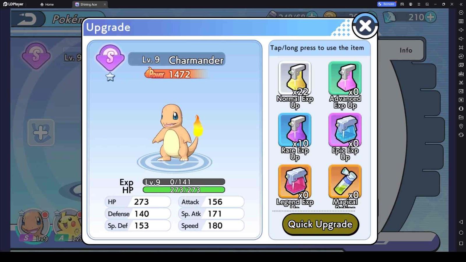 Upgrade Your Pokémons in Shining Ace