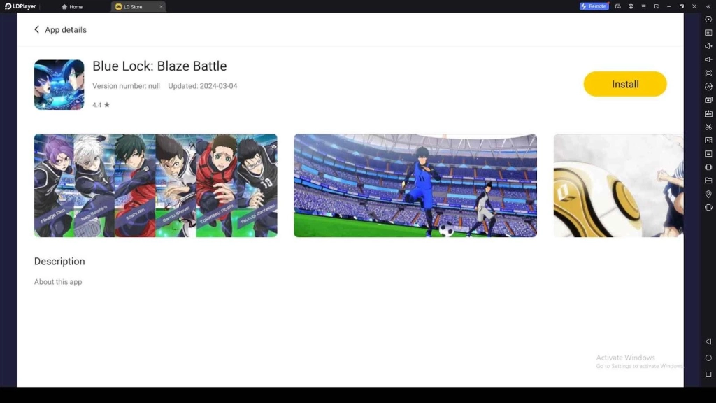 Playing Blue Lock: Blaze Battle on PC with LDPlayer