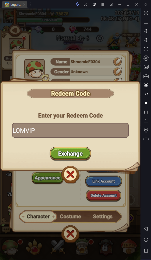 Legend of Mushroom	Redeem Codes March 2025