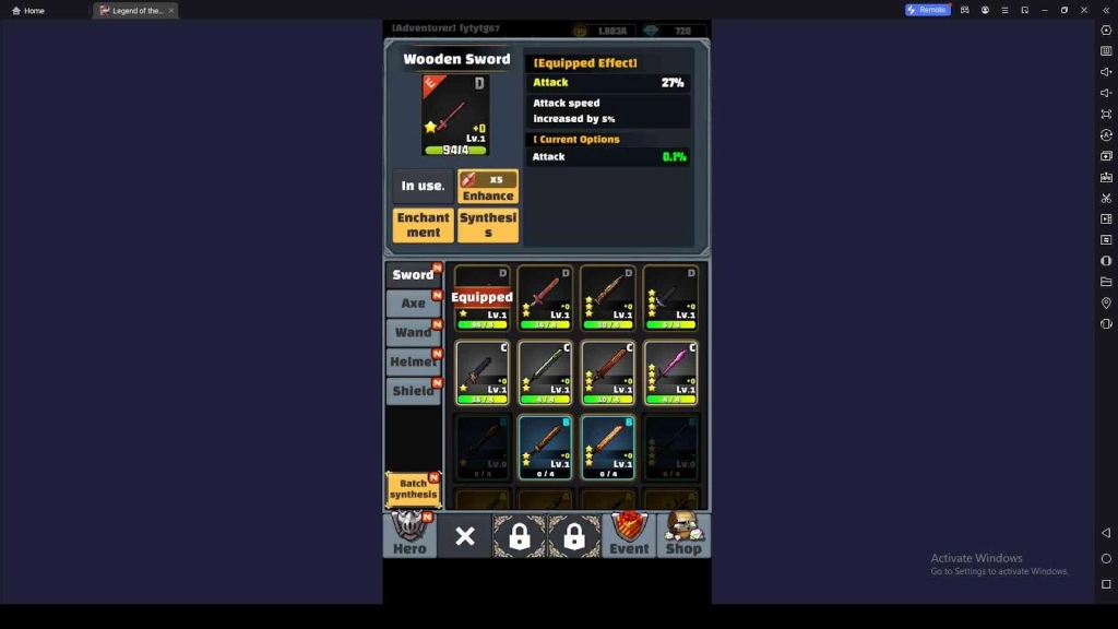Enhance the Equipment