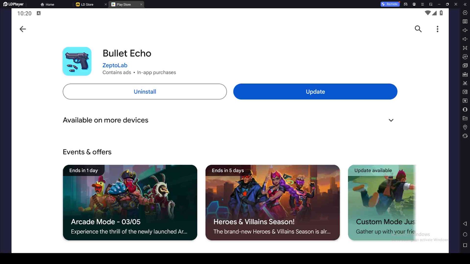 Playing Bullet Echo on LDPlayer 